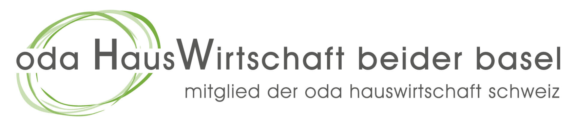 Logo für oda HausWirtschaft beider Basel mit dem Text Mitglied der oda Hauswirtschaft Schweiz darunter.